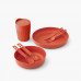 STS-ACK037051-120820 - PASSAGE DINNERWARE SET - [1P] [7 PIECE] - ORANGE - STS-ACK037051-120820 - CONJUNTO PLASTICO DE JA Novo